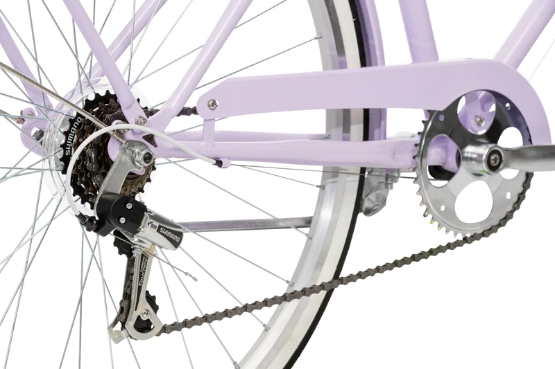 Vélo urbain femme REID Ladies Classic 28" – Lavande – Taille L (52 cm) – 7 vitesses – Élégance et confort