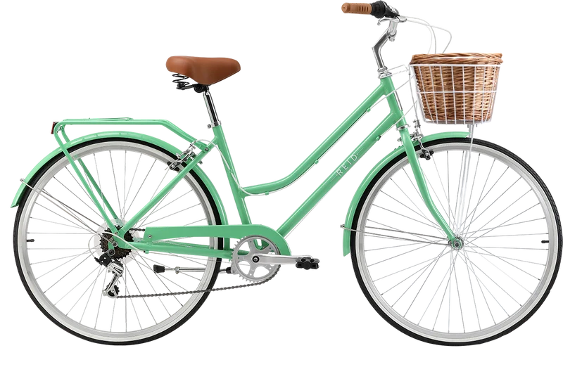Vélo urbain femme REID Ladies Classic Lite 28" – Mint Green – Taille M (46 cm) – Léger, vintage & 7 vitesses