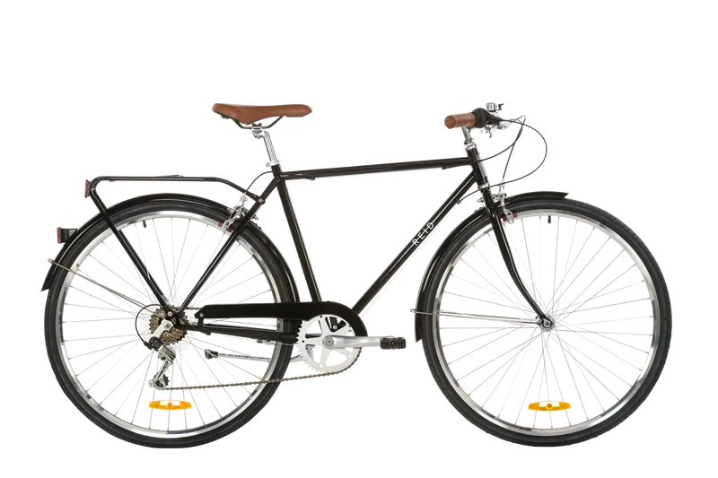 Vélo urbain homme REID Gents Roadster 28" – Noir – Taille S (52 cm) – Style rétro & 7 vitesses