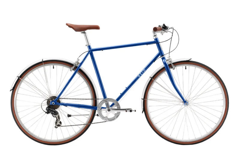 Vélo urbain homme REID Gents Roller 28" – Bleu Écosse – Taille L (56 cm) – Style vintage & 7 vitesses
