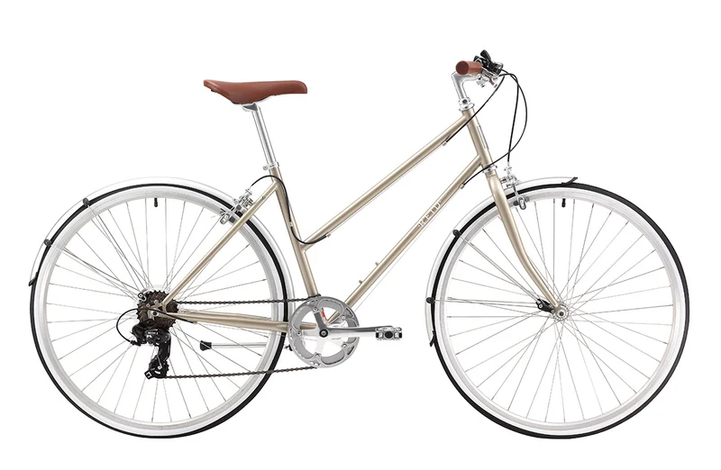 Vélo urbain femme REID Ladies Esprit 28" – Champagne – Taille M – 7 vitesses – Style élégant & performance