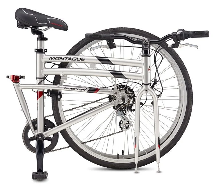 Vélo pliant Montague Crosstown 19" Argent Brillant – Urbain, léger et confortable