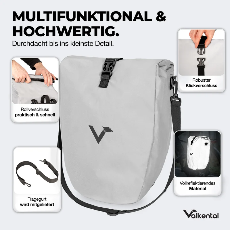Sac à vélo - grand sac de porte-bagages imperméable