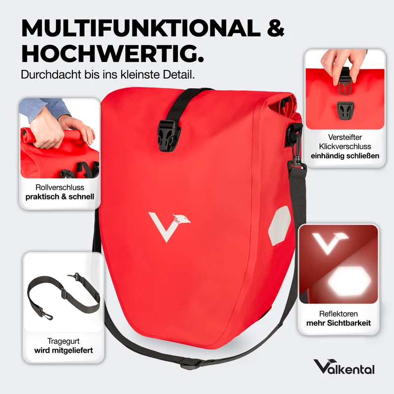 Sac à vélo - grand sac de porte-bagages imperméable