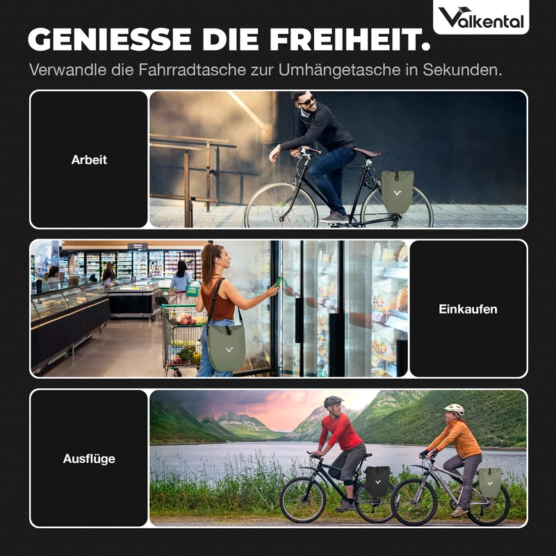Sac à vélo - grand sac de porte-bagages imperméable