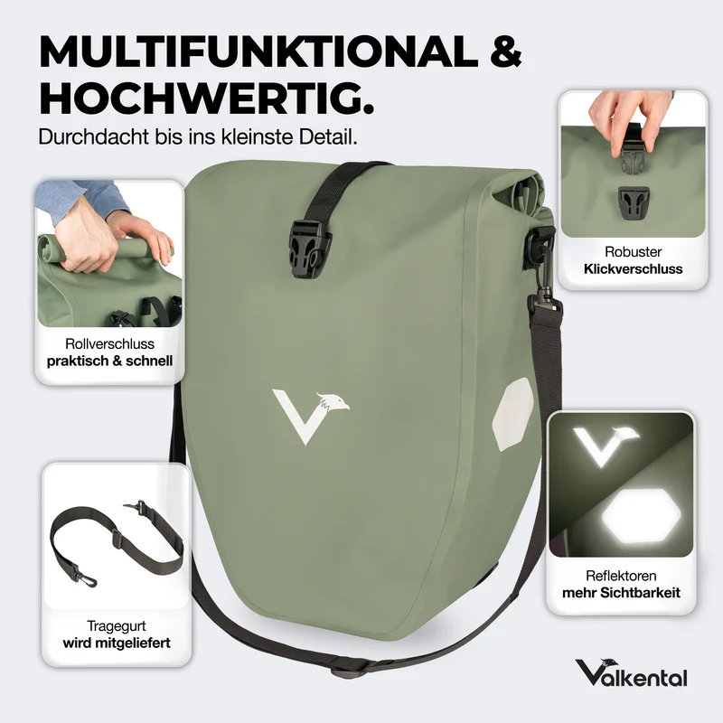 Sac à vélo - grand sac de porte-bagages imperméable