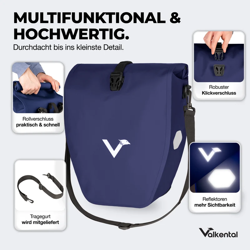 Sac à vélo - grand sac de porte-bagages imperméable