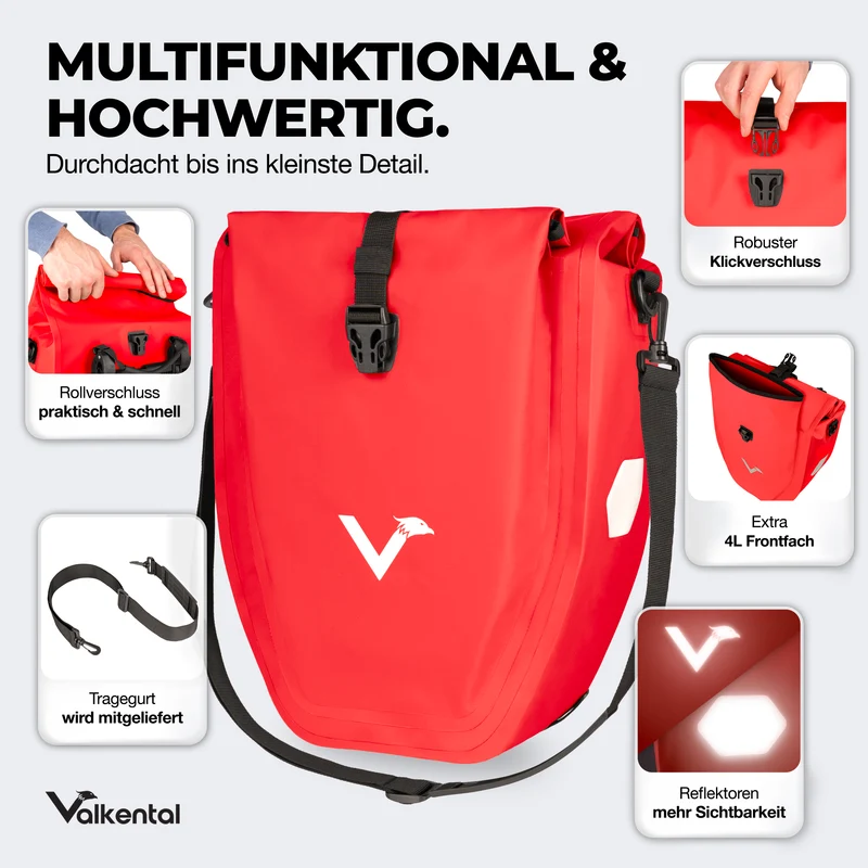 Sac à vélo - grand sac de porte-bagages imperméable