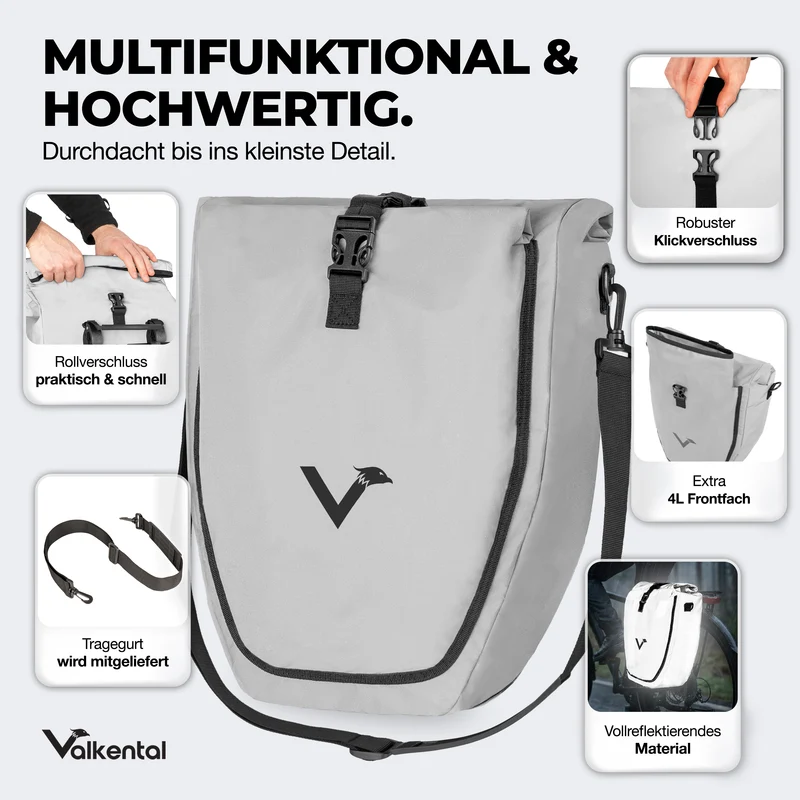 Sac à vélo - grand sac de porte-bagages imperméable