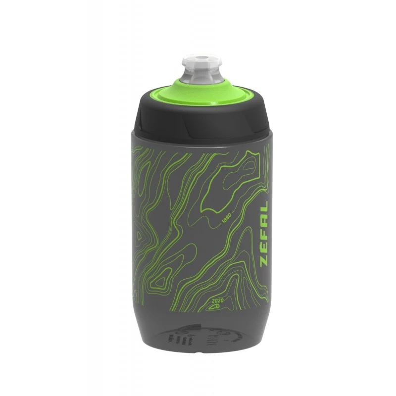 Bidon Zefal Sense Pro 50 Smoked Black / Vert – 500 ml – Compact, Étanche, Sans BPA
