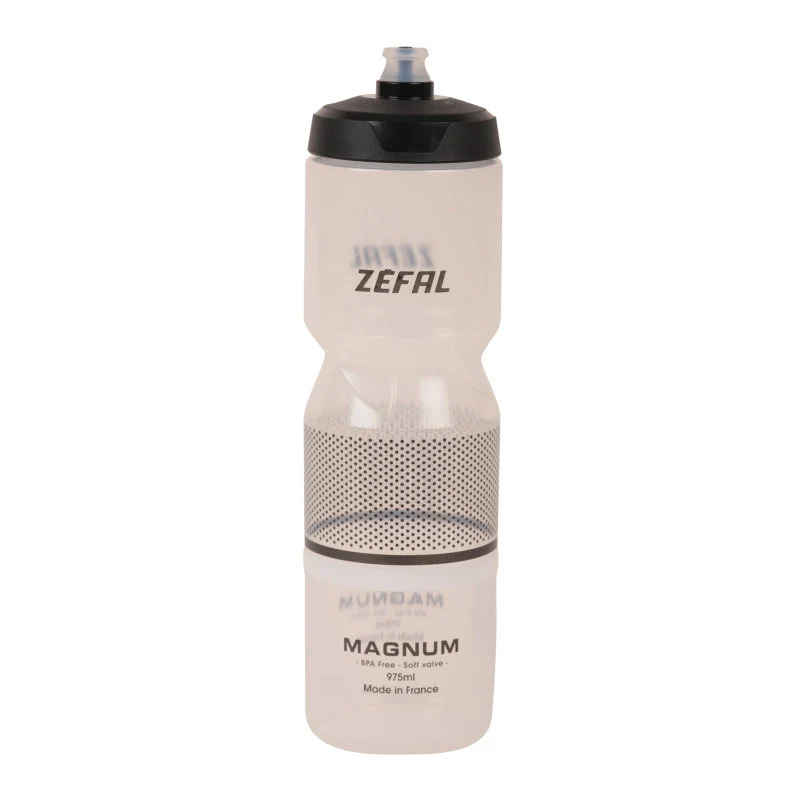 Bidon Zefal Magnum 1 Litre Translucent Black – Grande Capacité, Soft-Cap Confort, Sans BPA