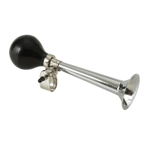 Klaxon vélo pouet-pouet Chrome – Trompette rétro avec poire en caoutchouc