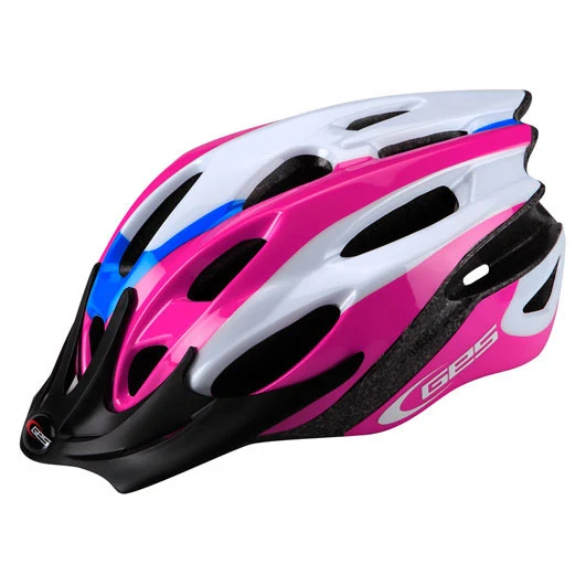 Casque vélo junior Apache 47-53 cm Rose/Bleu/Blanc – Léger, confortable et sécurisé, norme CE EN 1078