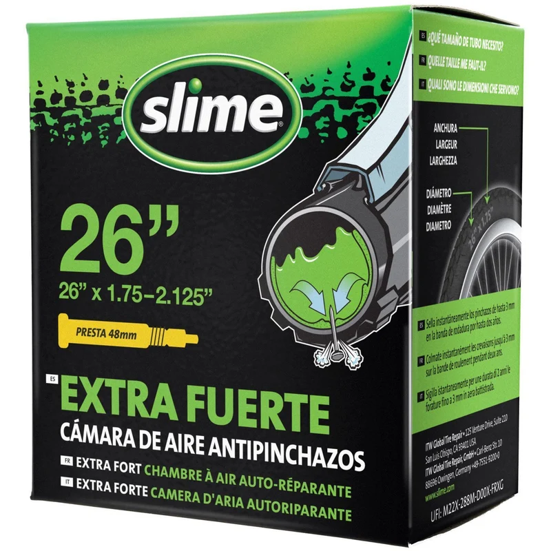 Chambre à air auto-réparante Slime 26" x 1.75/2.125 – Valve Presta