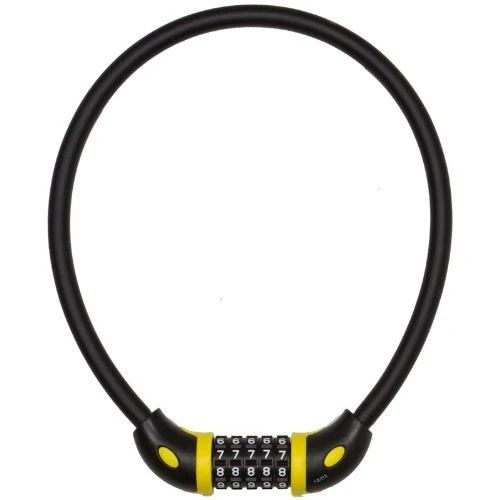 Antivol câble à code Combi – Ø12 mm x 65 cm – Noir mat – Code 5 chiffres reprogrammable