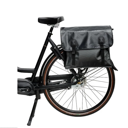 Paire de sacoches vélo BECK Classic Black 46L – Étanches, Ultra-Robustes, Bisonyl Noir – 40x16x35 cm