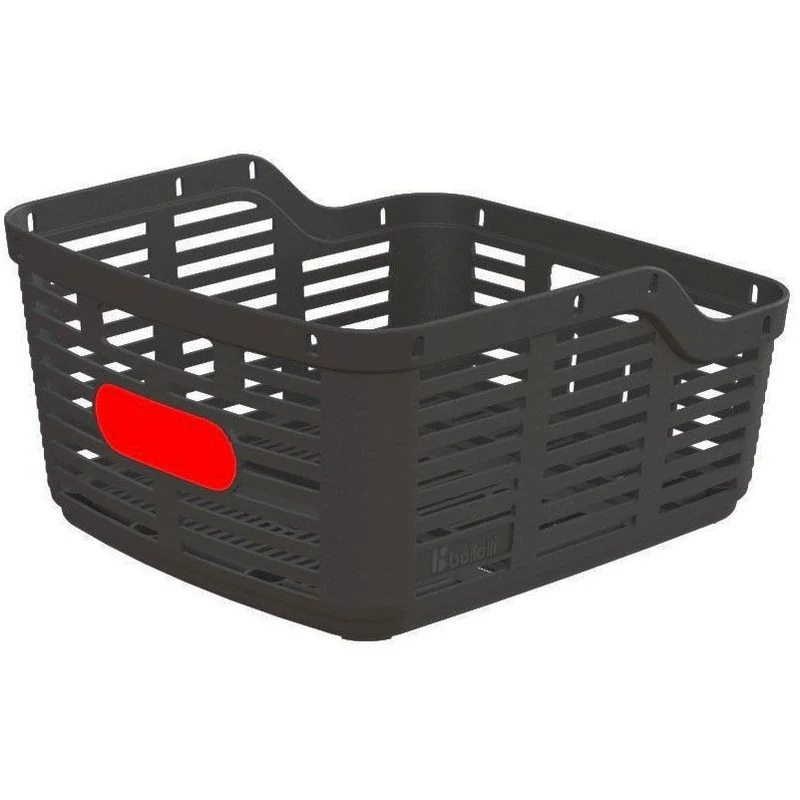 Panier Avant Vélo Plastique Noir Zig Zag – 38x34x19 cm – Léger et Résistant