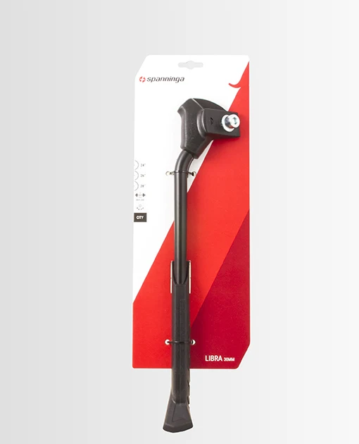 Béquille Vélo Latérale LIBRA Grise – Fixation Plaque 30 mm – Montée sur Carte