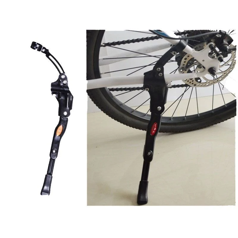 Béquille Vélo Latérale Renforcée Réglable – 22" à 29" – Double Fixation – Noir