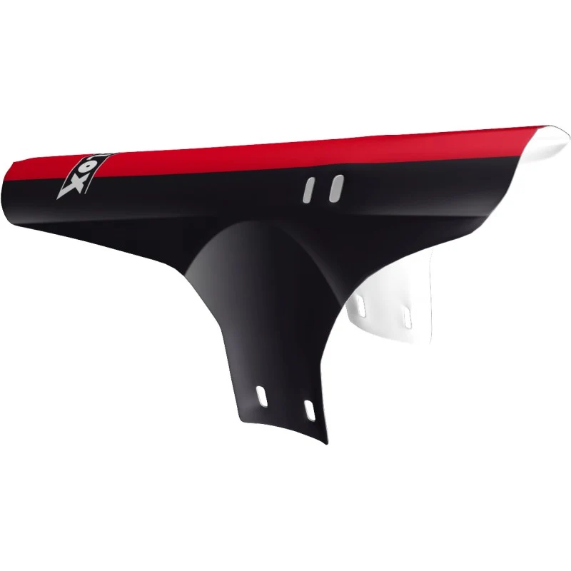 Garde-boue avant avec collier – Noir et Rouge – Priplack® résistant et léger – Fixation rapide