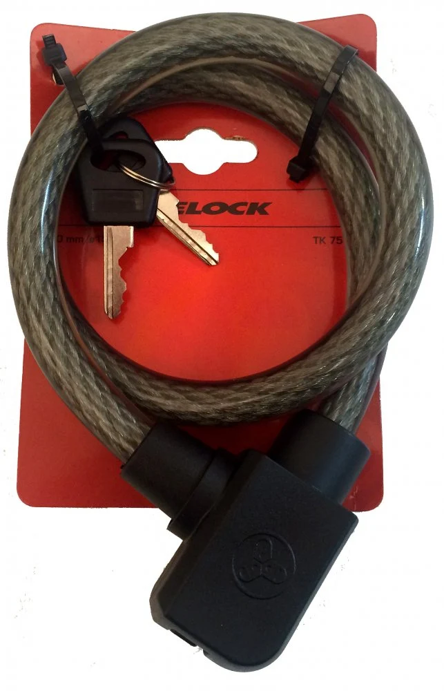 Antivol câble vélo Trelock – 75 cm, Ø15 mm, robuste et flexible, sécurité quotidienne