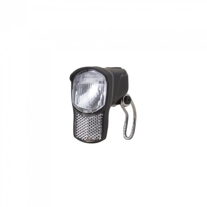 Éclairage vélo avant ILLICO 2F + support BR192 – Compact, 4 Lux, piles incluses