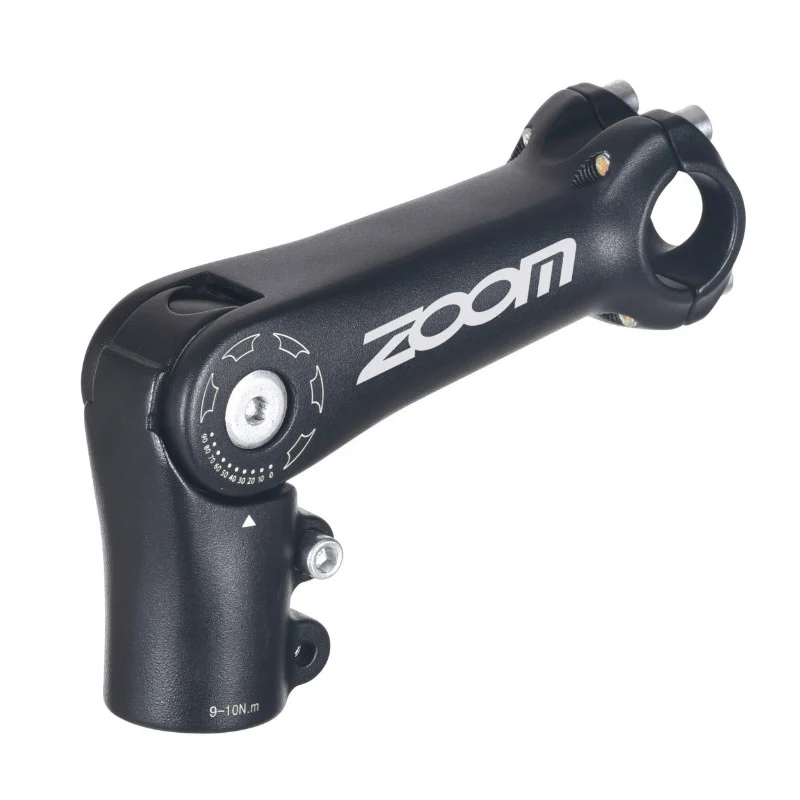 Potence VTT -Urbain-Trekking Zoom Réglable Rehausse Alu Noir Mat 31.8 L 90 mm Ahead-Set 1"1-8