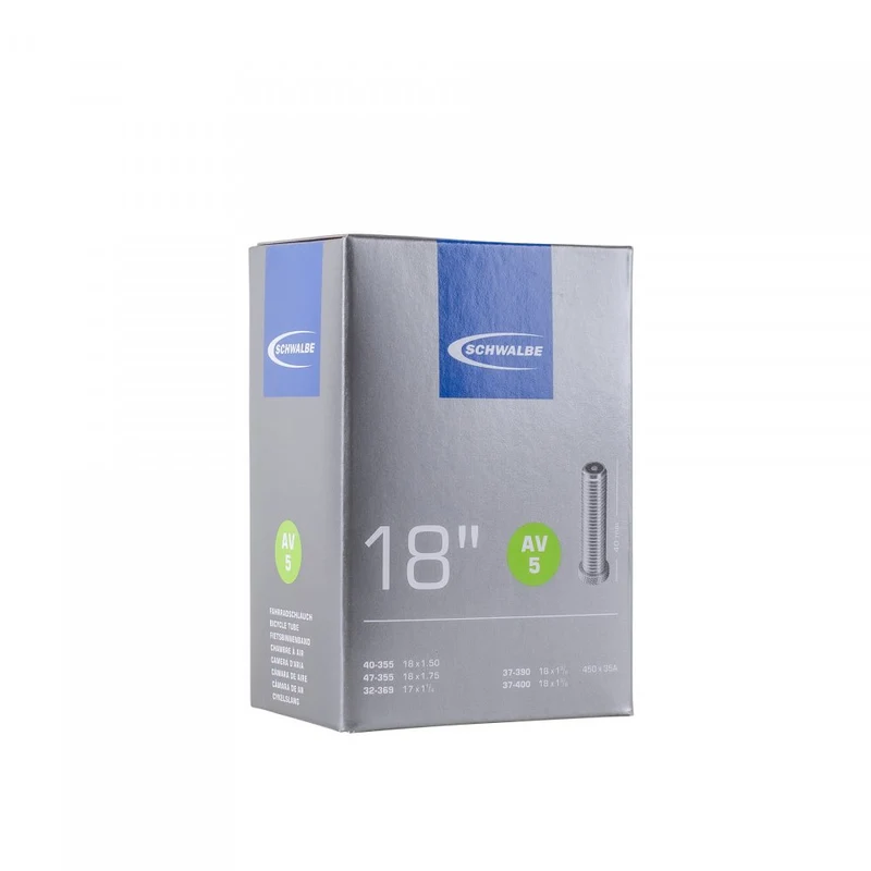 Chambre à air Schwalbe AV5 – 18" x 1.50/1.75 – Valve Schrader 40 mm