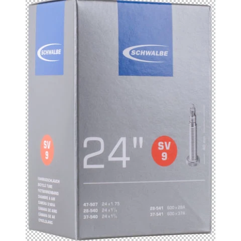 Chambre à air vélo Schwalbe SV9 24x1.75 (28/47-507/541) valve Presta 40 mm