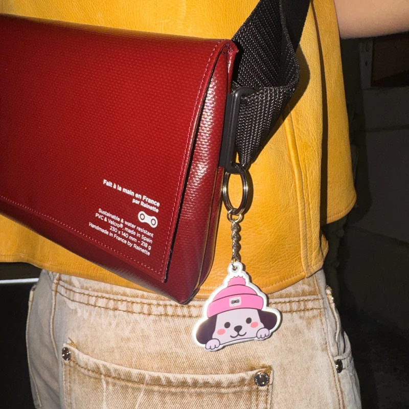 Charm porte-clés réfléchissant – Daruma
