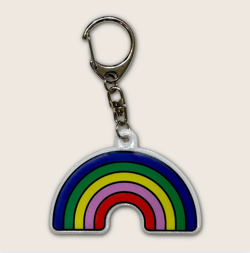 Charm porte-clés réfléchissant – Arc-en-ciel