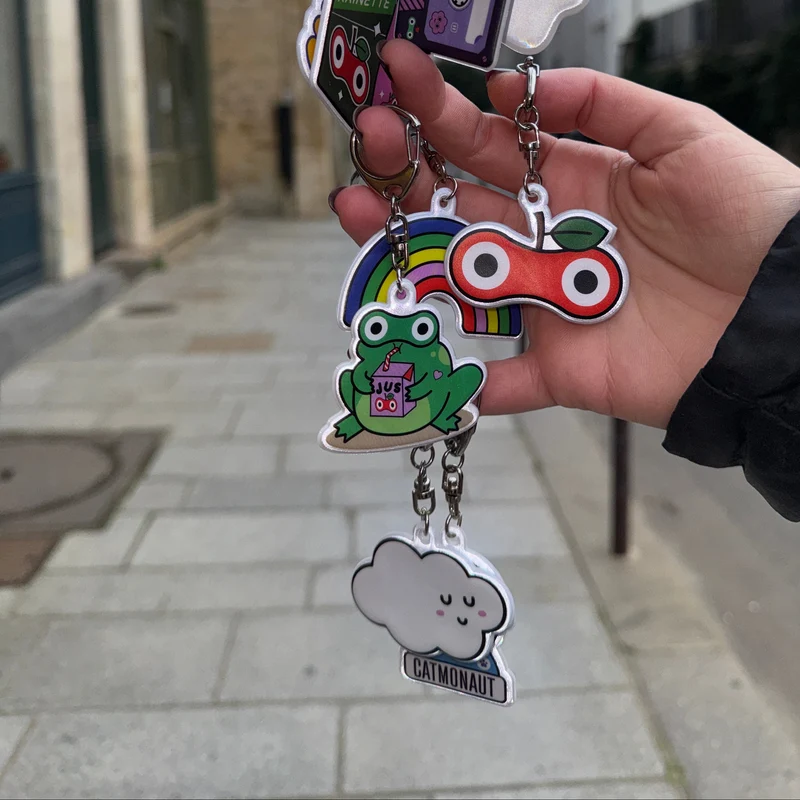 Charm porte-clés réfléchissant – Grenouille