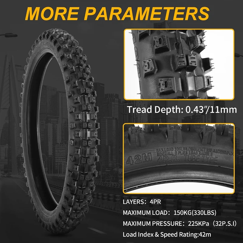 Kit de pneus pour moto tout-terrain S900PRO 70/100-19