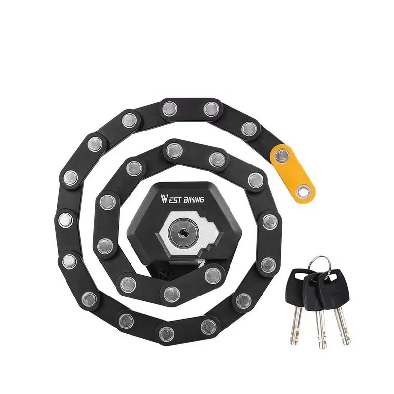 Serrure antivol de vélo électrique serrure à chaîne pliante cisaillement anti-hydraulique portable anti-vol