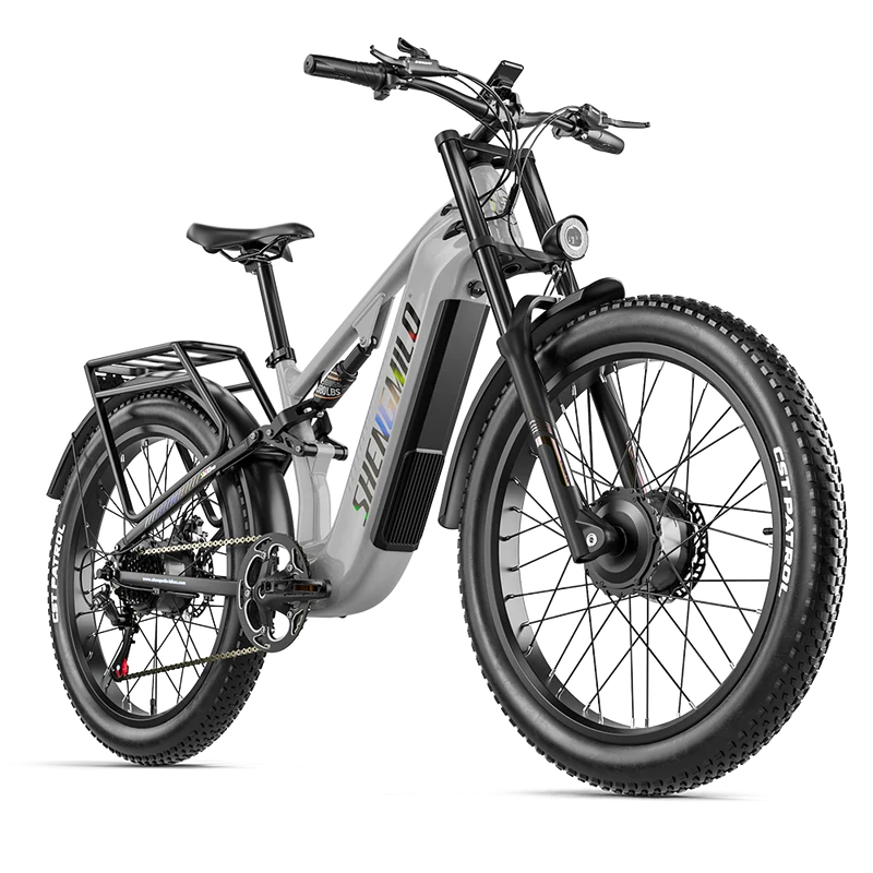 Vélo électrique Shengmilo S600PRO 2000W à double moteur, batterie 48V 25Ah