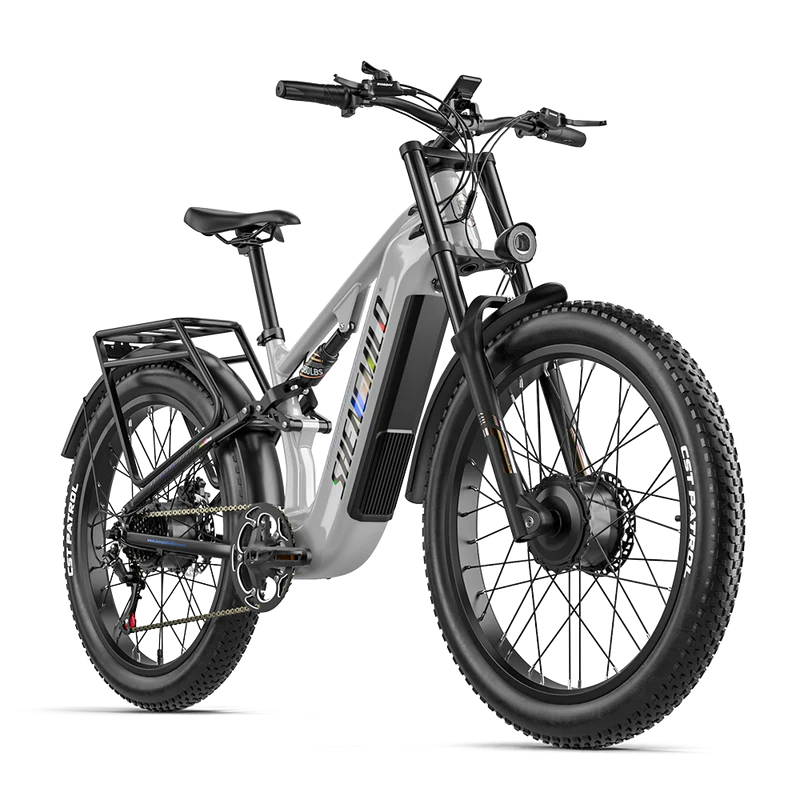 Vélo électrique Shengmilo S600PRO 2000W à double moteur, batterie 48V 25Ah