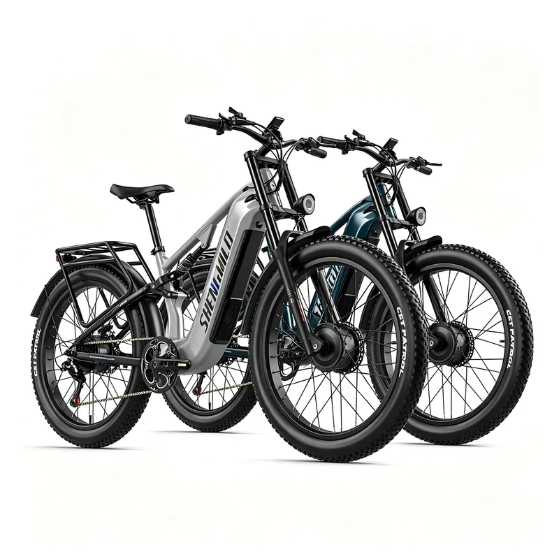 Vélo électrique Shengmilo S600PRO 2000W à double moteur, batterie 48V 25Ah