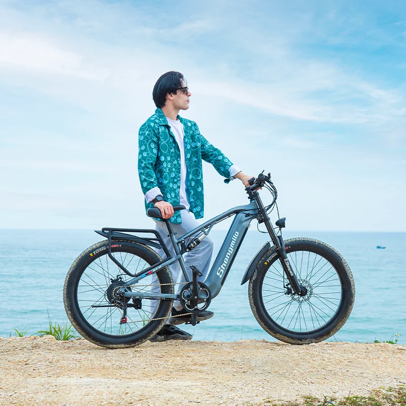 Vélo de montagne électrique à suspension complète Shengmilo MX05 48V 17.5AH 90KM