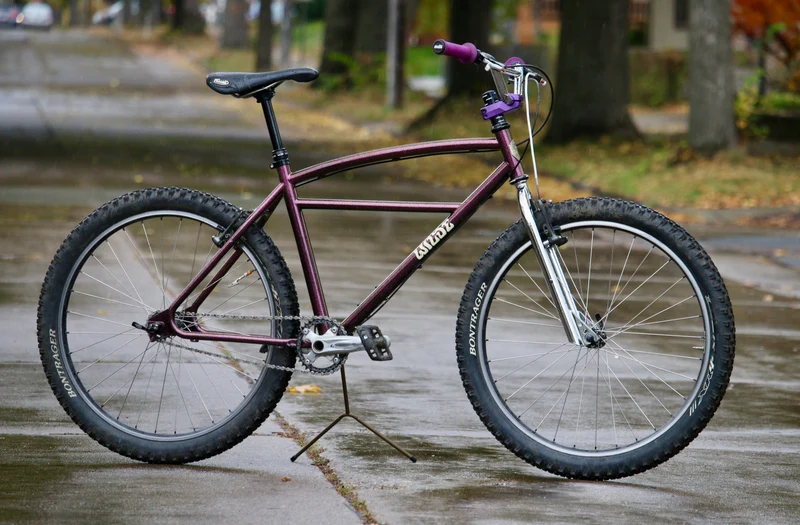 Wilde Moto Cruiser — 26in MTB Frameset, Fork & Bar Bundle, Purple Pizazz