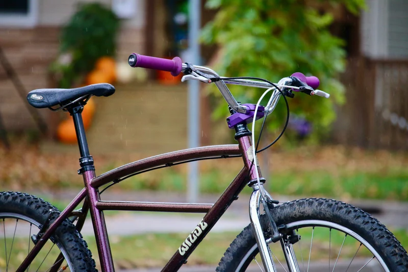 Wilde Moto Cruiser — 26in MTB Frameset, Fork & Bar Bundle, Purple Pizazz