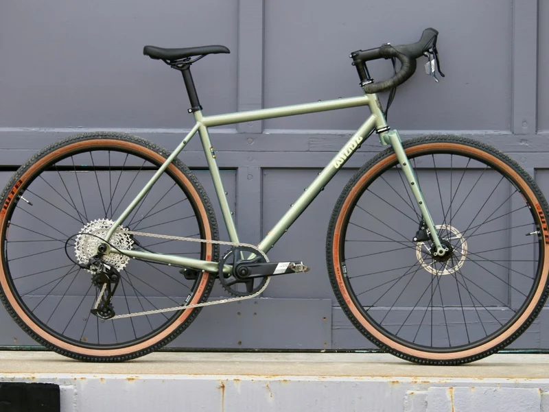 Wilde Rambler Frameset — Segmented Steel Fork, Sage Green Shimmer