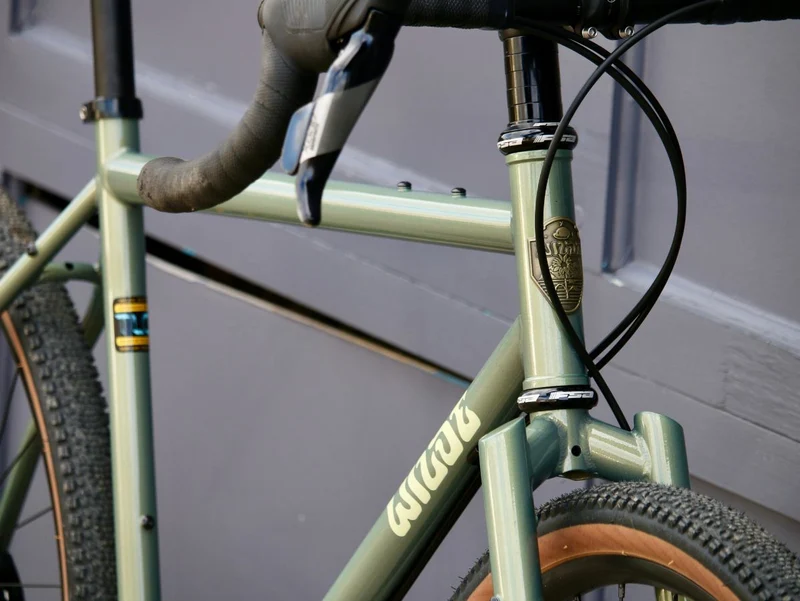 Wilde Rambler Frameset — Segmented Steel Fork, Sage Green Shimmer