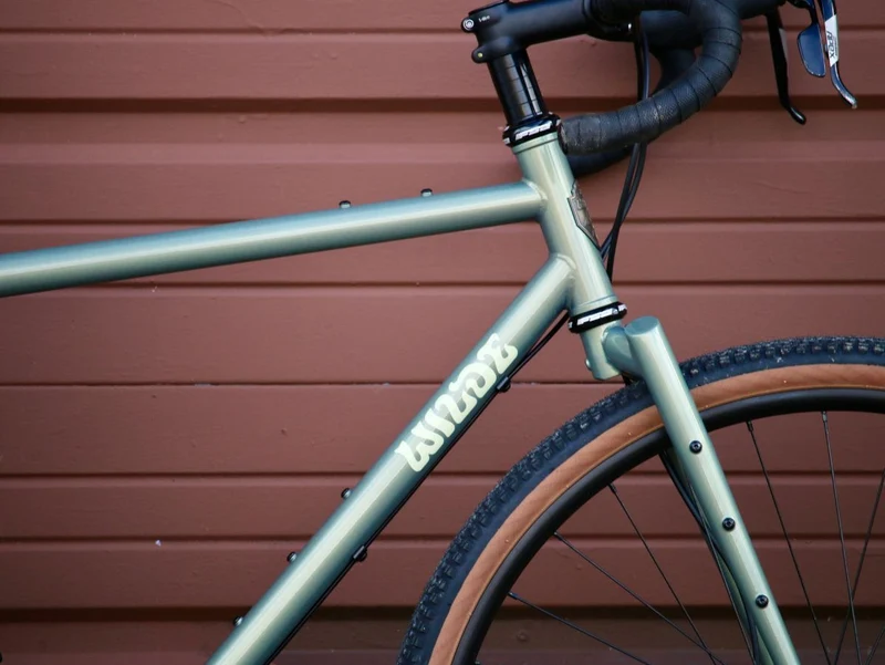 Wilde Rambler Frameset — Segmented Steel Fork, Sage Green Shimmer