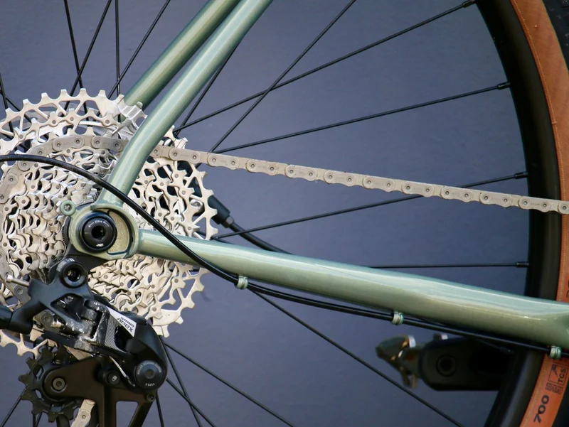 Wilde Rambler Frameset — Segmented Steel Fork, Sage Green Shimmer