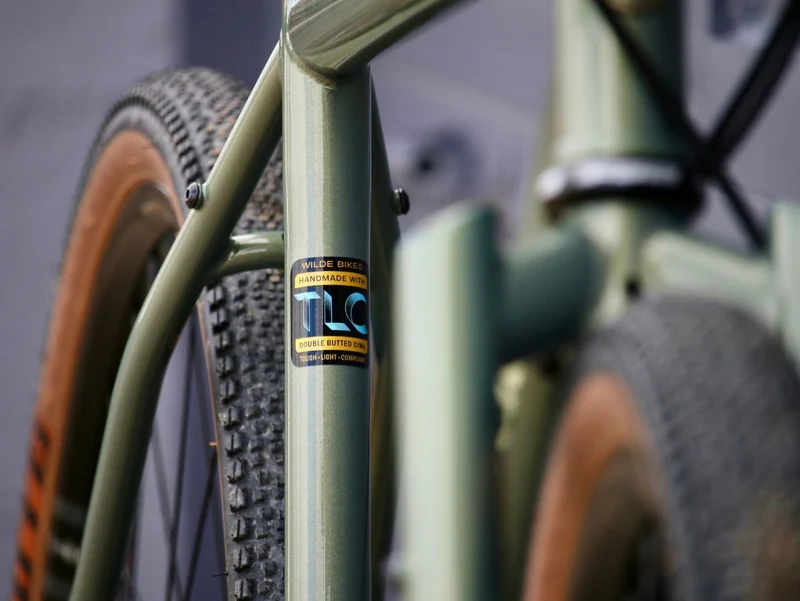 Wilde Rambler Frameset — Segmented Steel Fork, Sage Green Shimmer