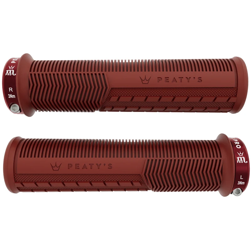Poignées Peaty's Monarch Pro Mushroom épais (32-34mm) Supersoft Brick Red
