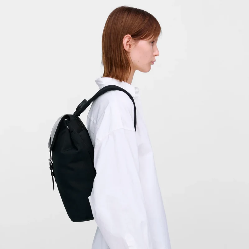 Leather Lid Backpack 14"