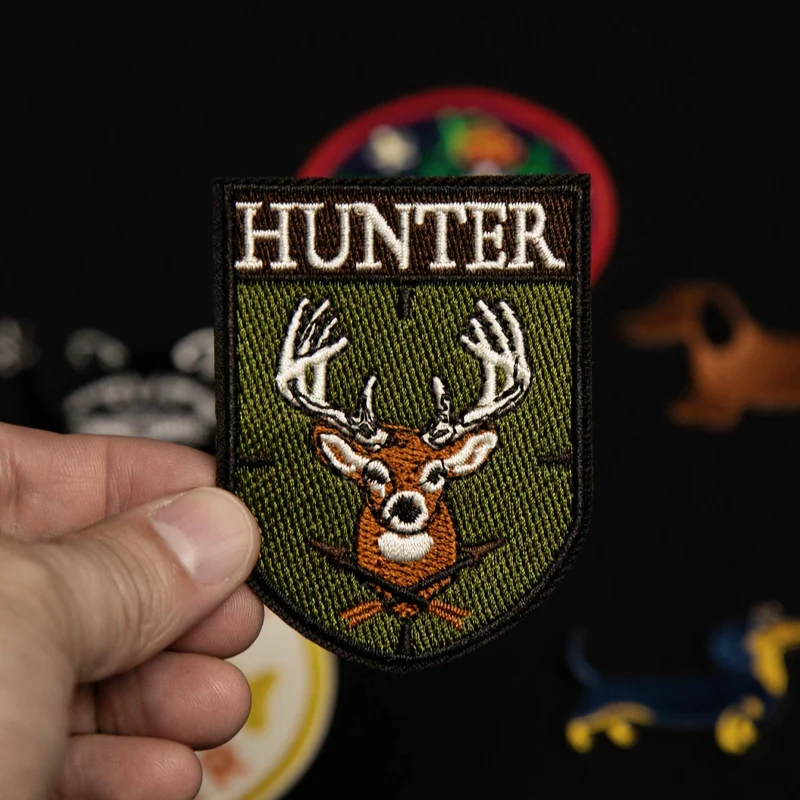 Écusson thermocollant Chasseur & Cerf | Écusson brodé