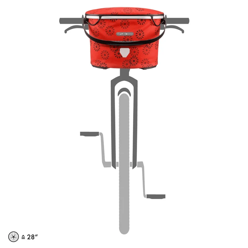 Ortlieb Up-Town Floral 17.5L waterproof handlebar basket