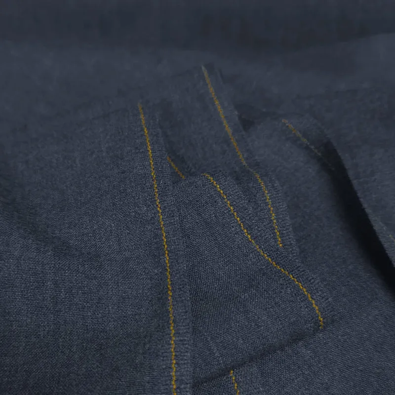 Tissu tailleur viscose & polyester | Marine | Deadstock de designer